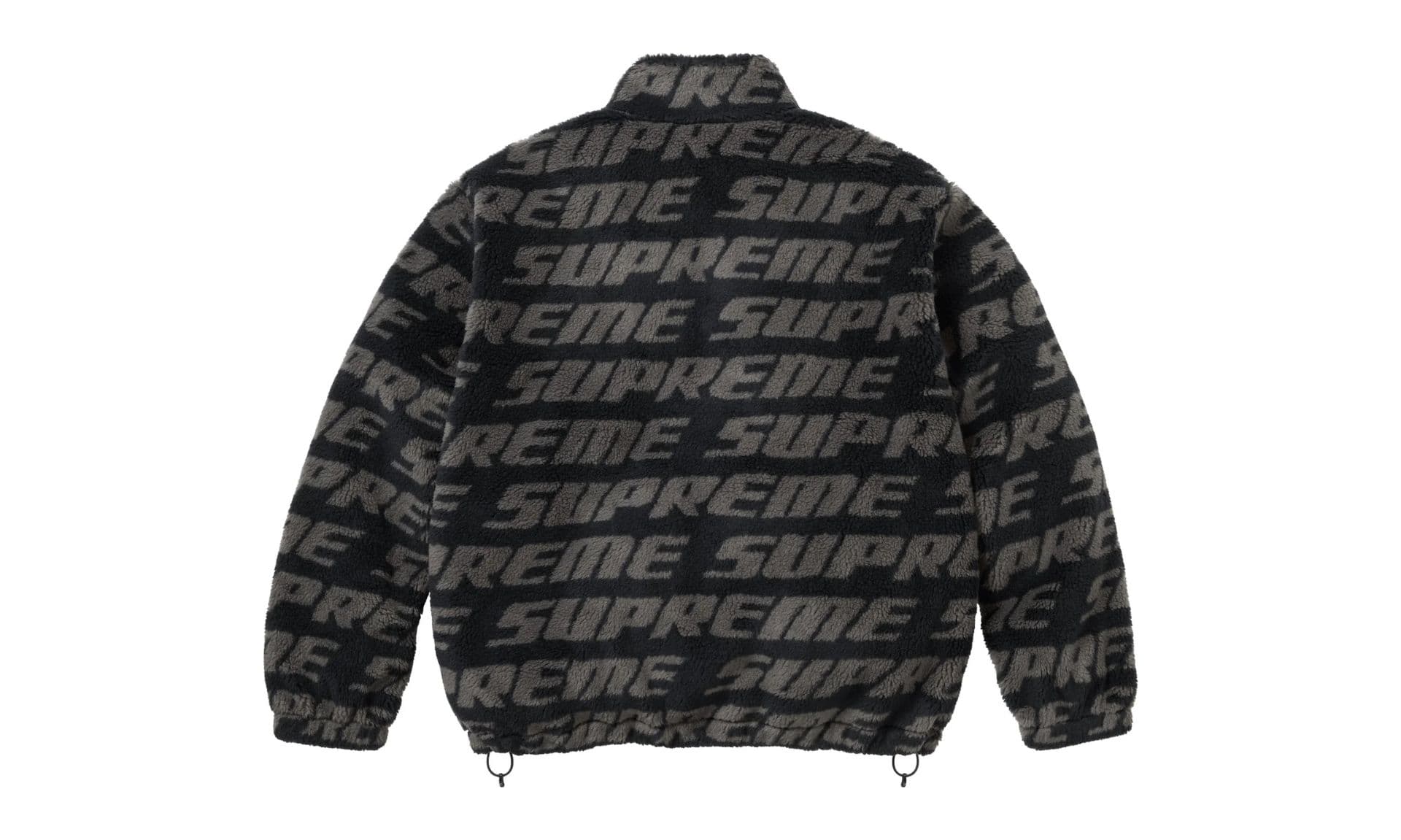 Supreme Repeat Jacquard Fleece Jacket Black | OVERCEZ