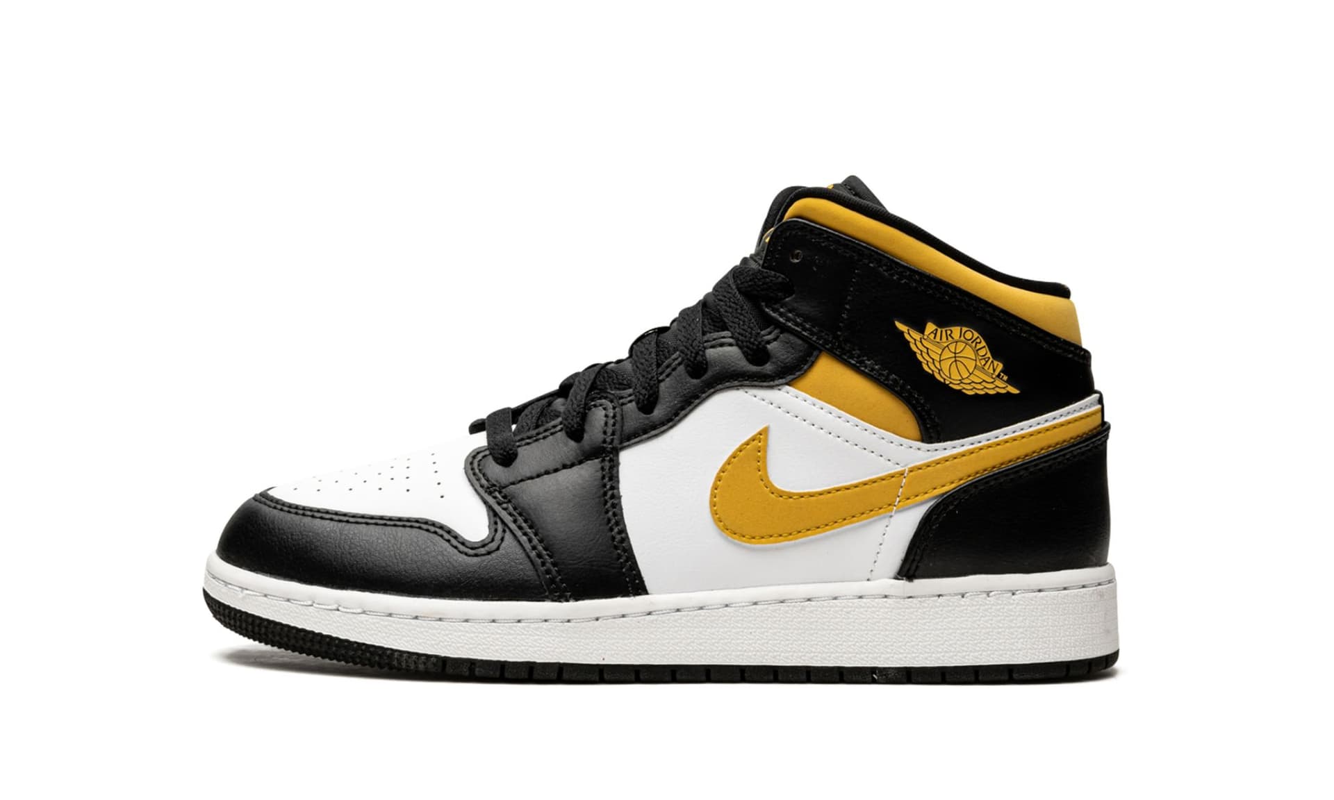 Air Jordan 1 Mid White Pollen Black (GS) | OVERCEZ