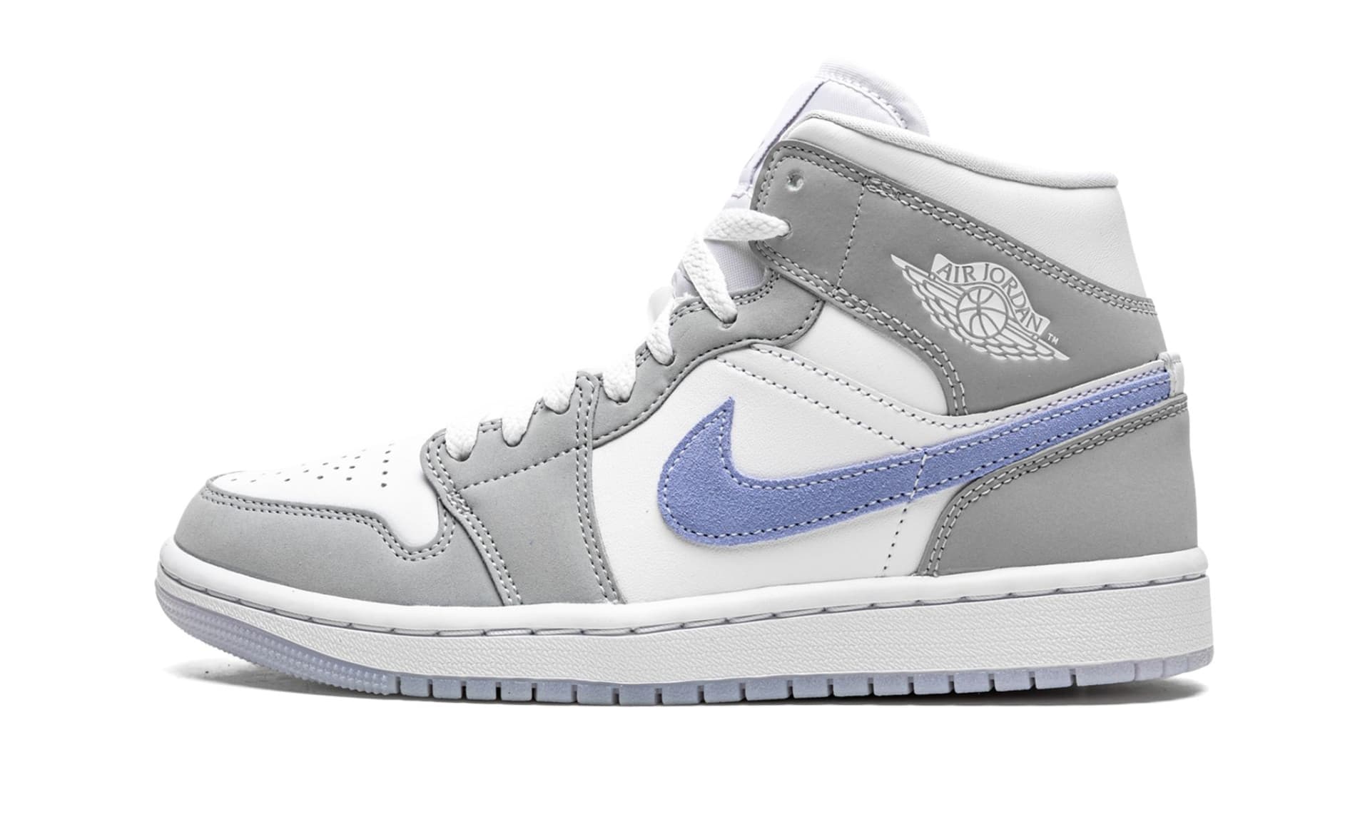 Air Jordan 1 Mid Wolf Grey Aluminum (W) | OVERCEZ