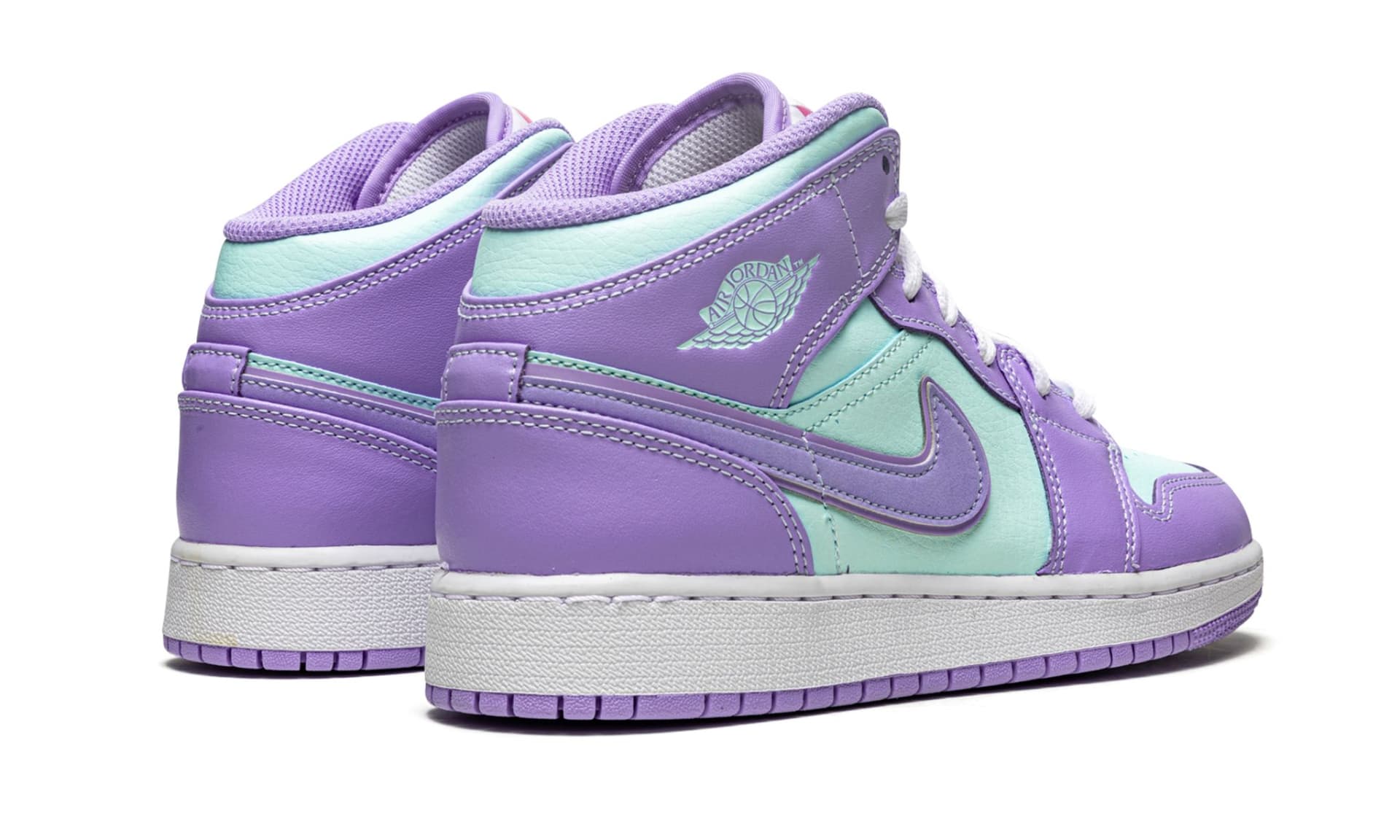 Air Jordan 1 Mid Purple Aqua (GS) | OVERCEZ