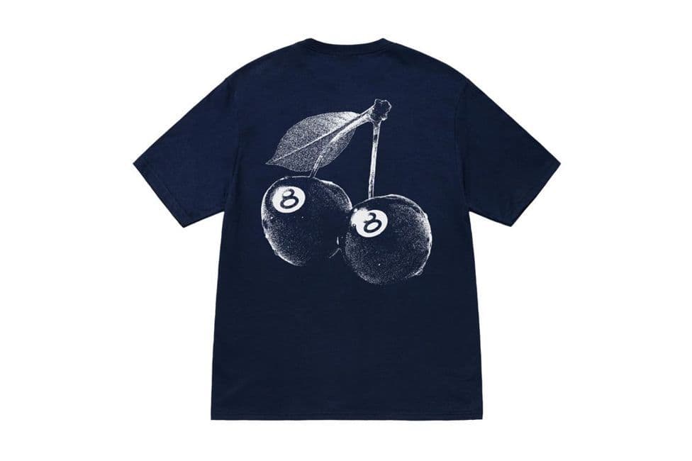 Stussy Cherries Tee Navy | OVERCEZ