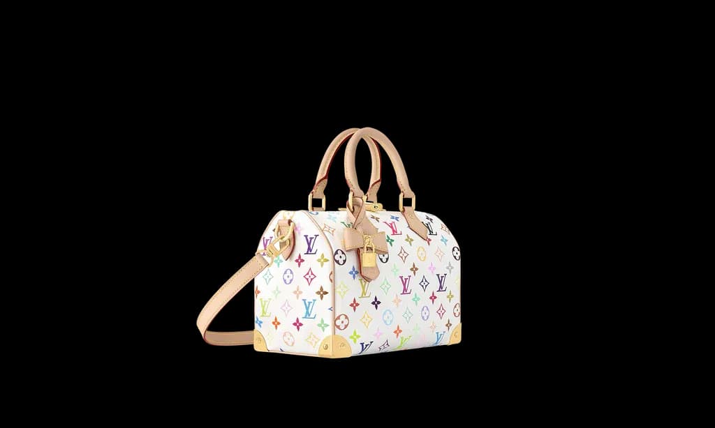 Louis Vuitton x Takashi Murakami Speedy Bandouliere 25 White Multicolored | OVERCEZ