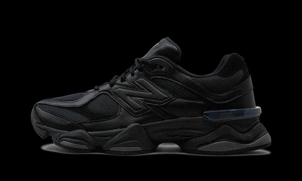New Balance 9060 Triple Black Leather