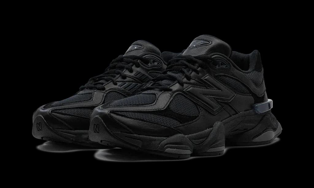 New Balance 9060 Triple Black Leather | OVERCEZ