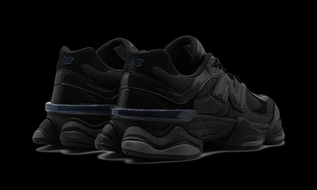 New Balance 9060 Triple Black Leather | OVERCEZ