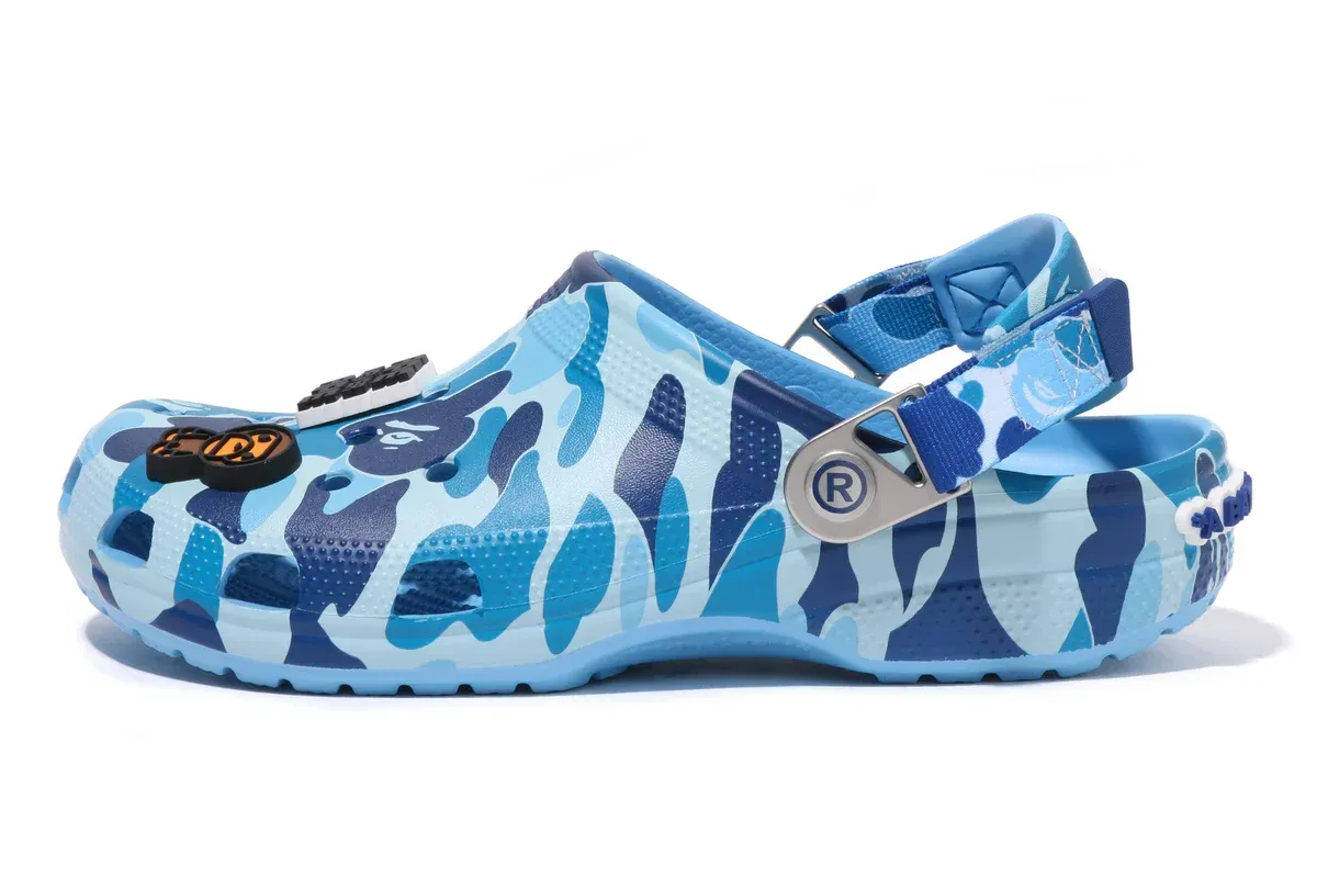 Crocs Classic Clog A Bathing Ape ABC Camo Blue
