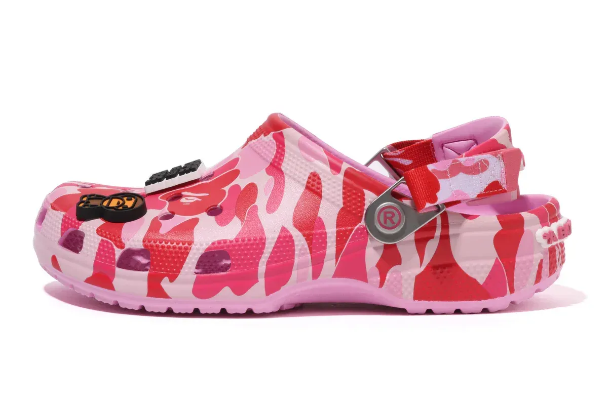 Crocs Classic Clog A Bathing Ape ABC Camo Pink