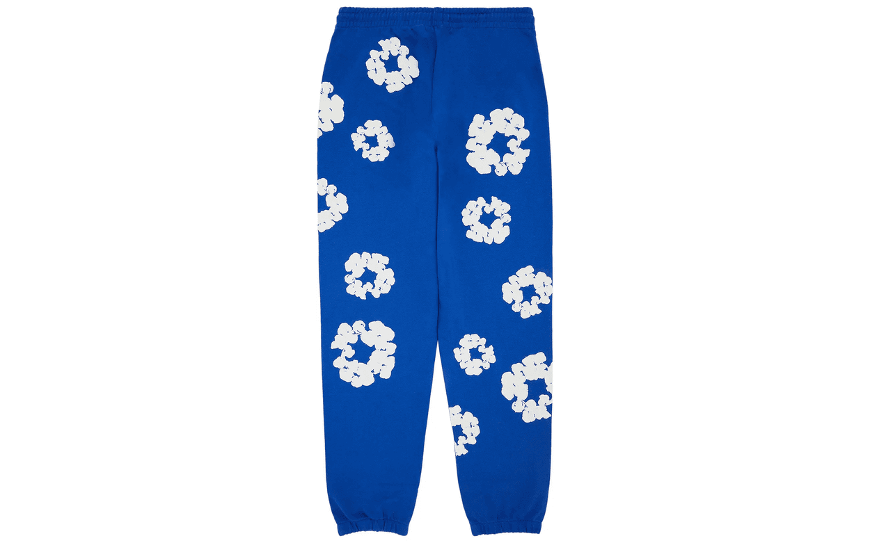 Denim Tears The Cotton Wreath Sweatpants Royal Blue | OVERCEZ