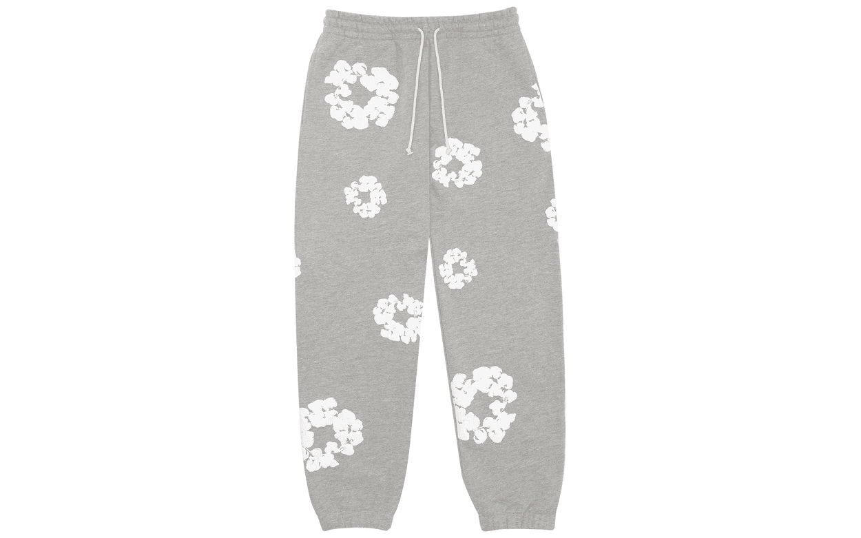 Denim Tears The Cotton Wreath Sweatpants Grey | OVERCEZ