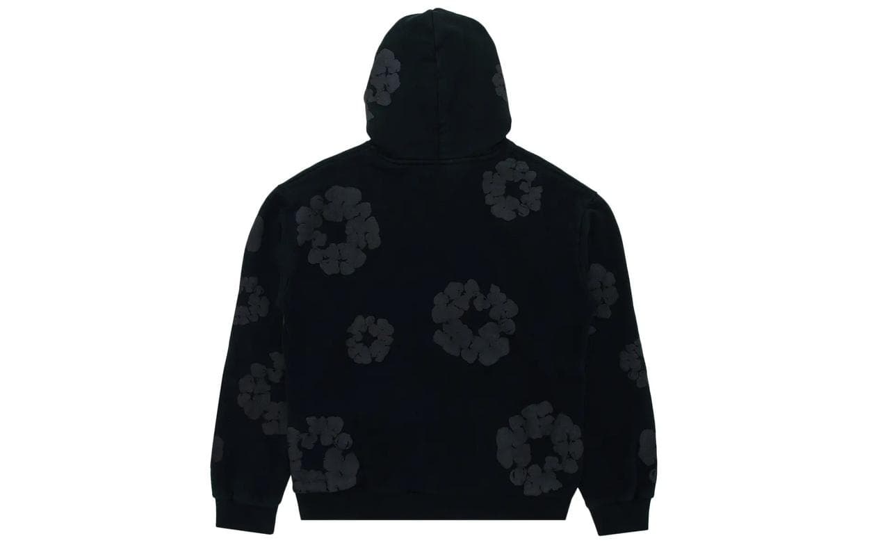 Denim Tears Cotton Wreath Sweatshirt Black Monochrome | OVERCEZ
