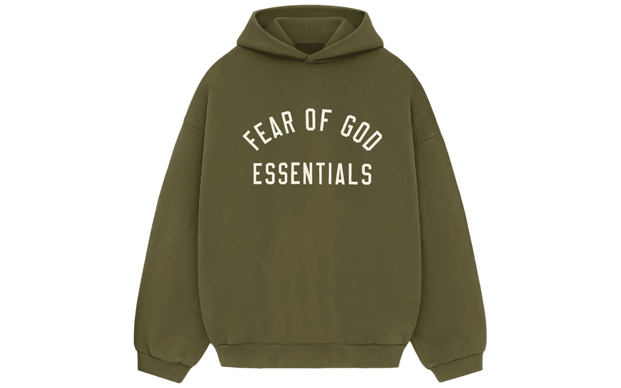 Fear of God Essentials Fleece Hoodie Military | OVERCEZ