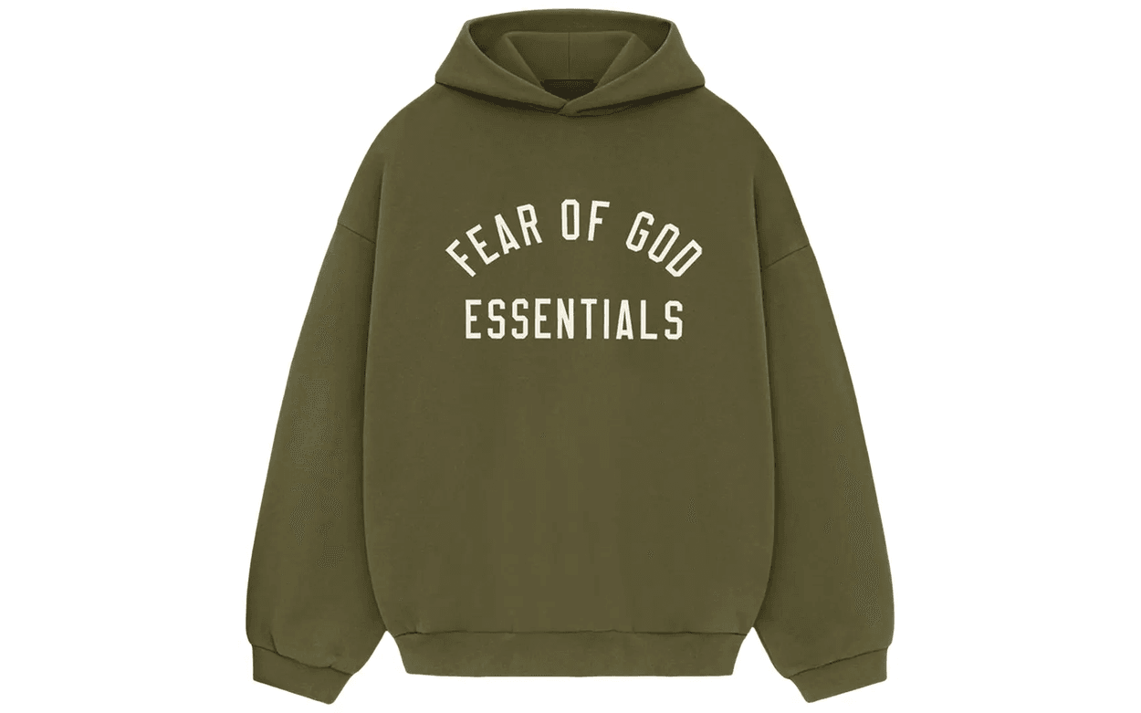 Fear of God Essentials Fleece Hoodie Military