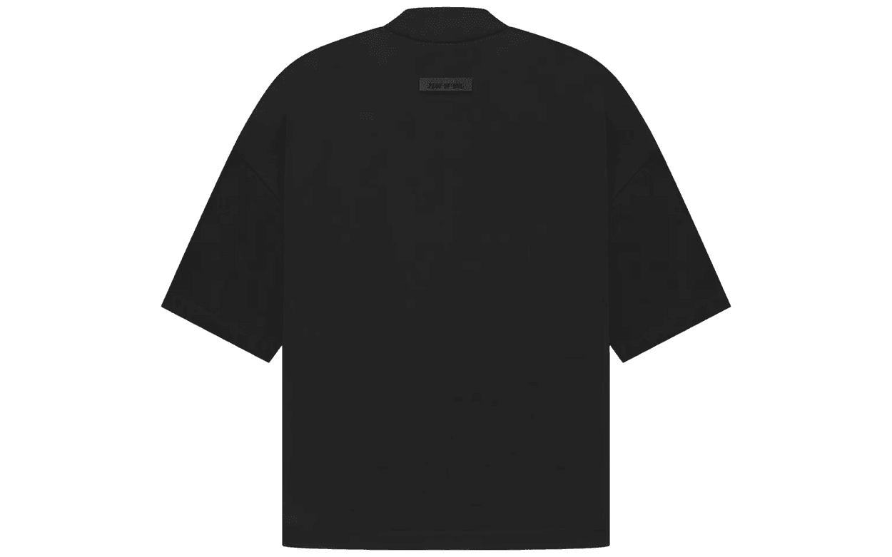 Fear of God Essentials Arch Logo Tee Jet Black | OVERCEZ