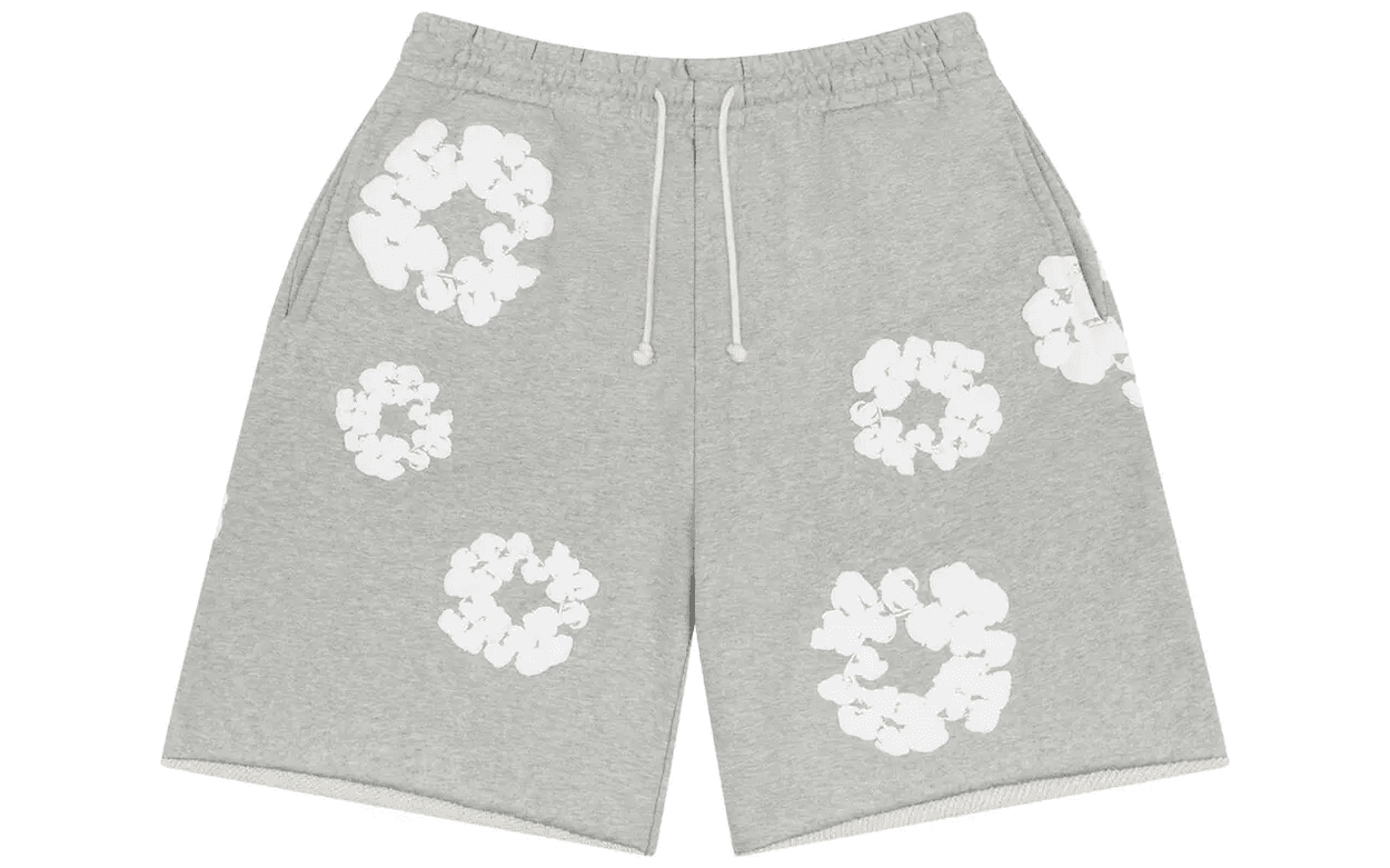 Denim Tears The Cotton Wreath Shorts Grey | OVERCEZ