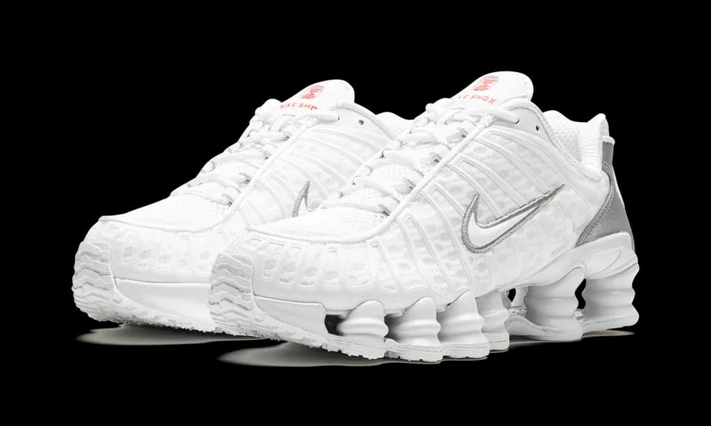 Nike Shox TL White Metallic Silver Max Orange (W) | OVERCEZ