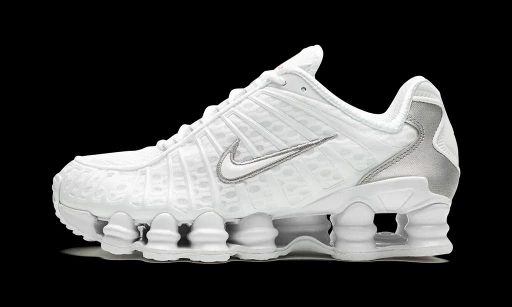 Nike Shox TL White Metallic Silver Max Orange (W) | OVERCEZ