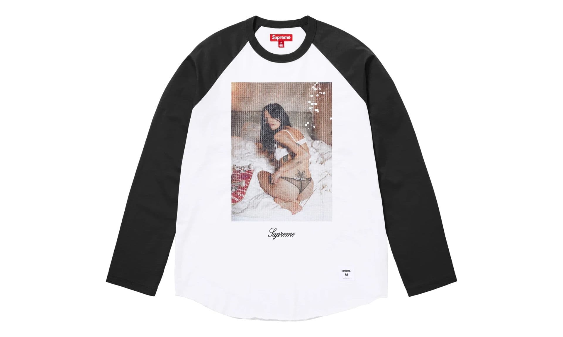 Supreme Larry Clark Sequin Raglan L/S Top Black