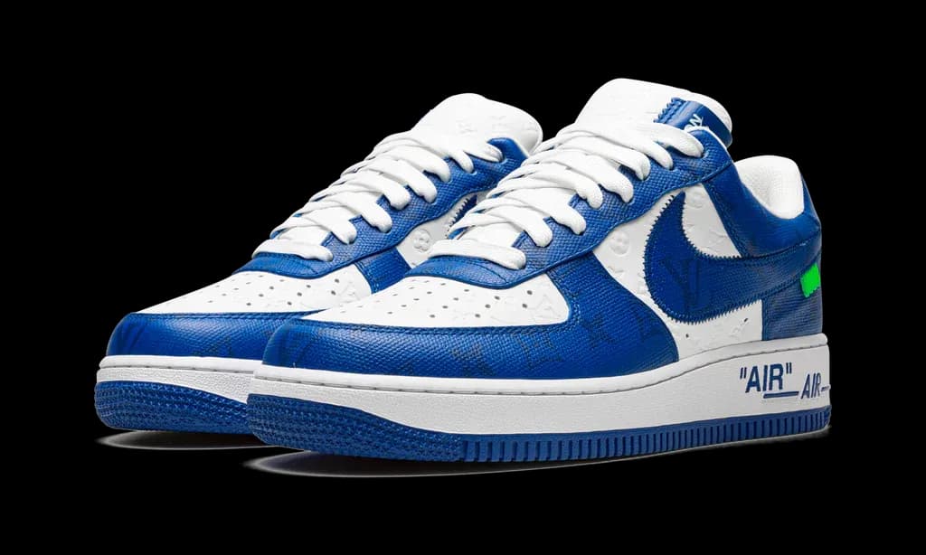 Louis Vuitton Nike Air Force 1 Low By Virgil Abloh White Royal | OVERCEZ