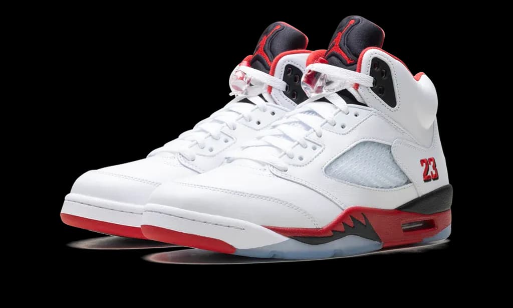 Air Jordan 5 Retro Fire Red Black Tongue | OVERCEZ