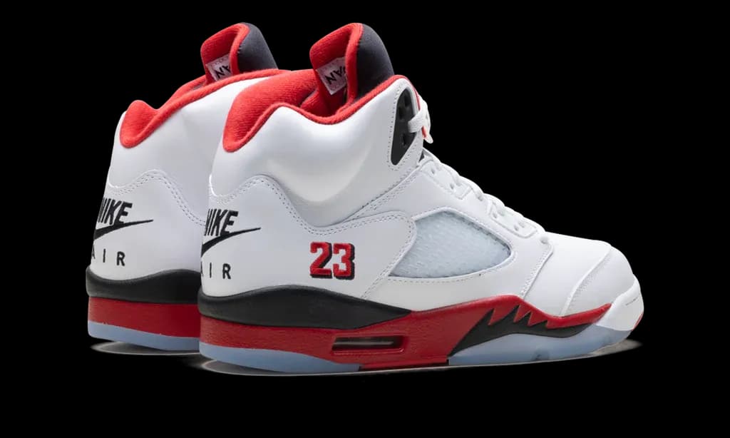 Air Jordan 5 Retro Fire Red Black Tongue | OVERCEZ