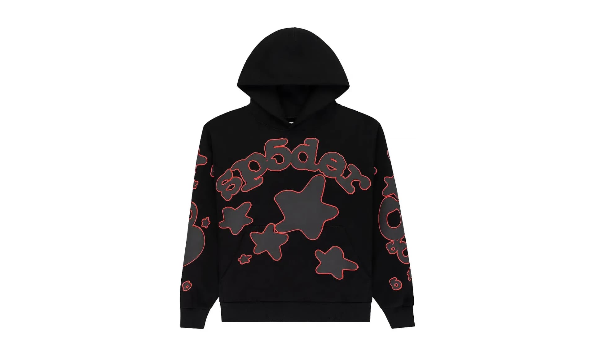 Sp5der Beluga Outline Hoodie Black | OVERCEZ