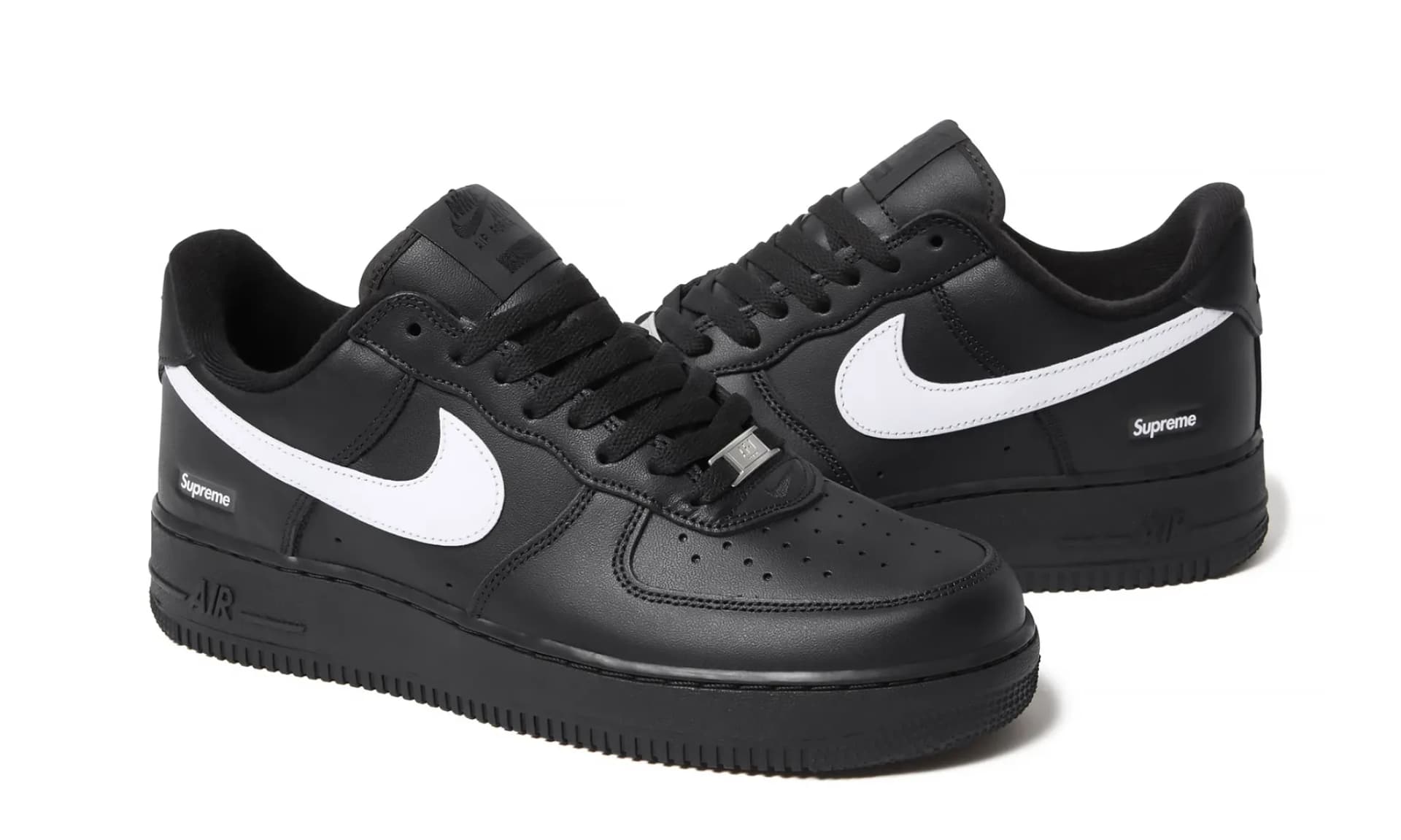 Nike Air Force 1 Low Supreme Black White | OVERCEZ