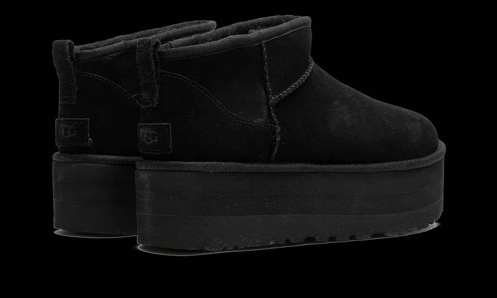 UGG Classic Ultra Mini Platform Boot Black (W) | OVERCEZ