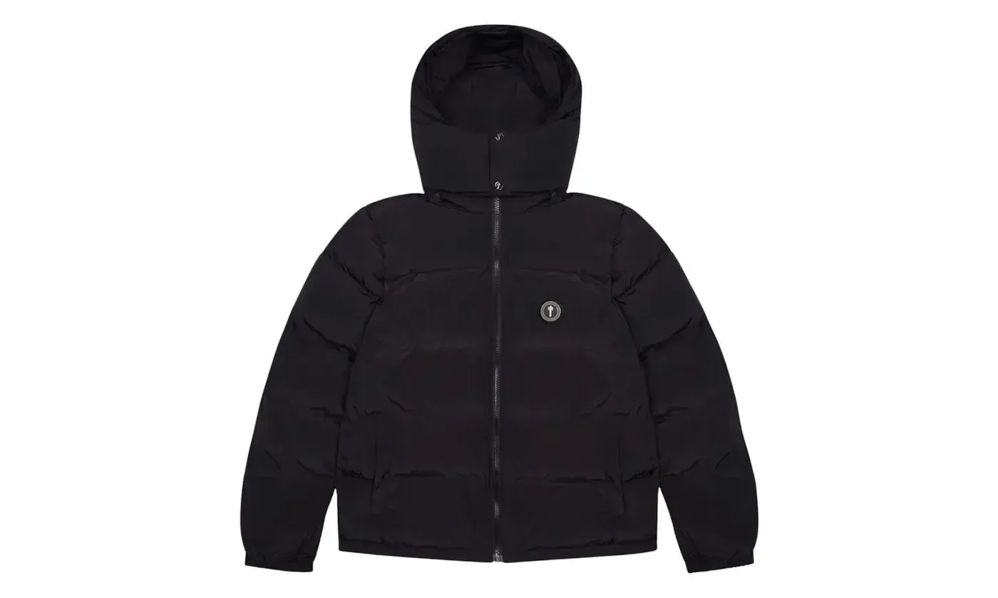 Trapstar Irongate Detachable Hooded Puffer Jacket Black | OVERCEZ