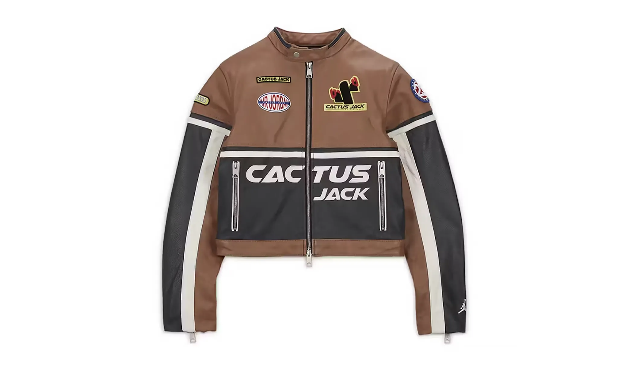Air Jordan x Travis Scott Cactus Jack Leather Jacket Archaeo Brown (W) | OVERCEZ