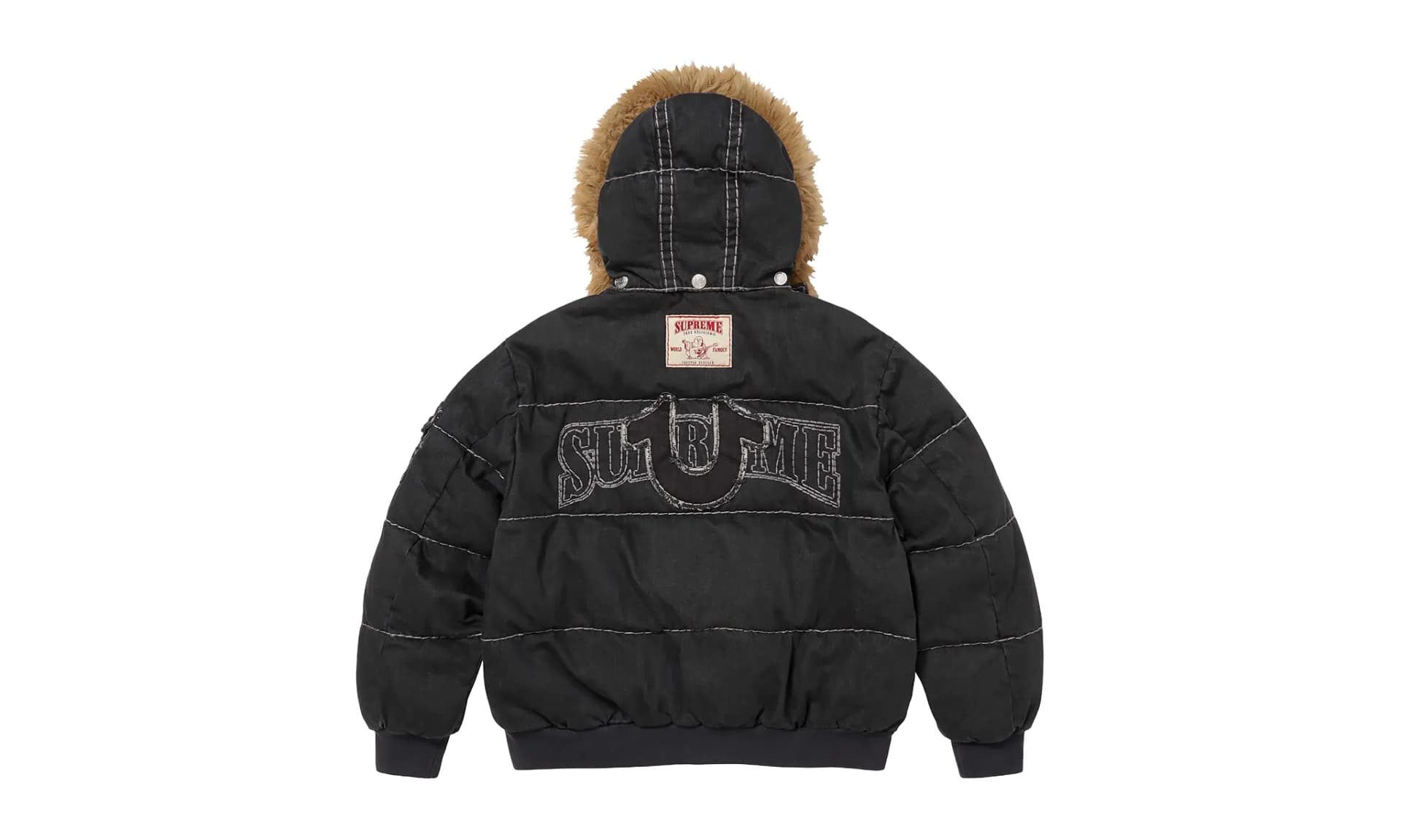 Supreme True Religion Puffer Jacket Black | OVERCEZ