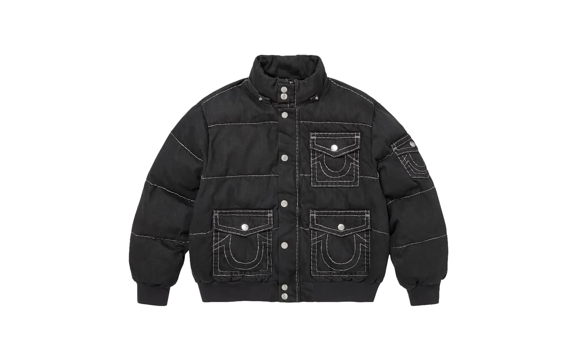 Supreme True Religion Puffer Jacket Black | OVERCEZ