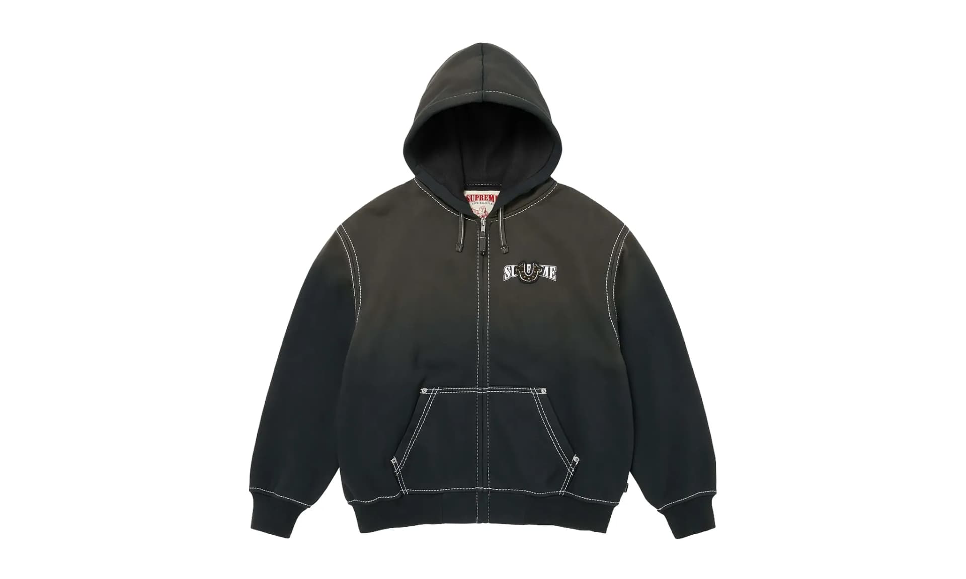 Supreme True Religion Zip Up Hooded Sweatshirt Black