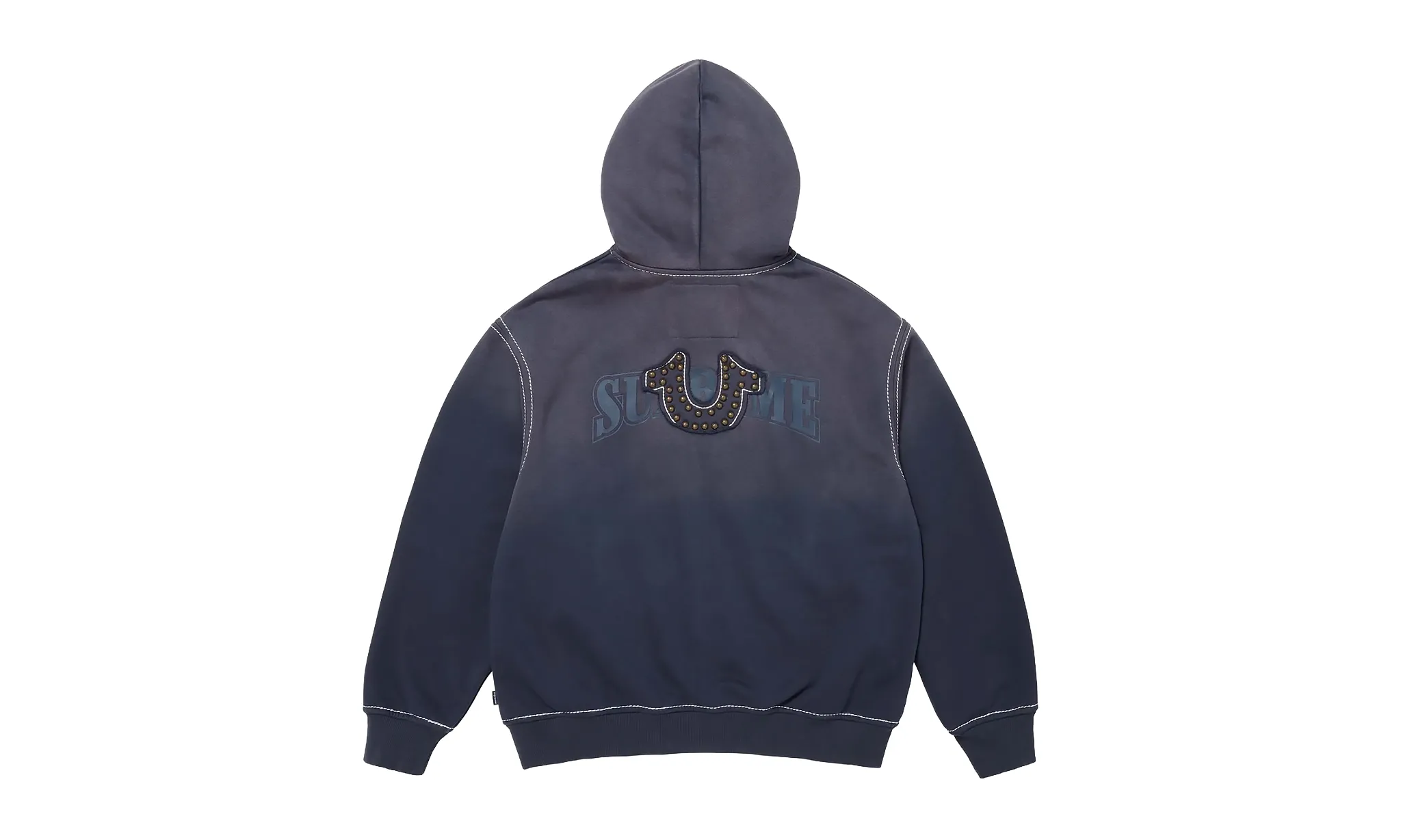 Supreme True Religion Zip Up Hooded Sweatshirt Navy | OVERCEZ