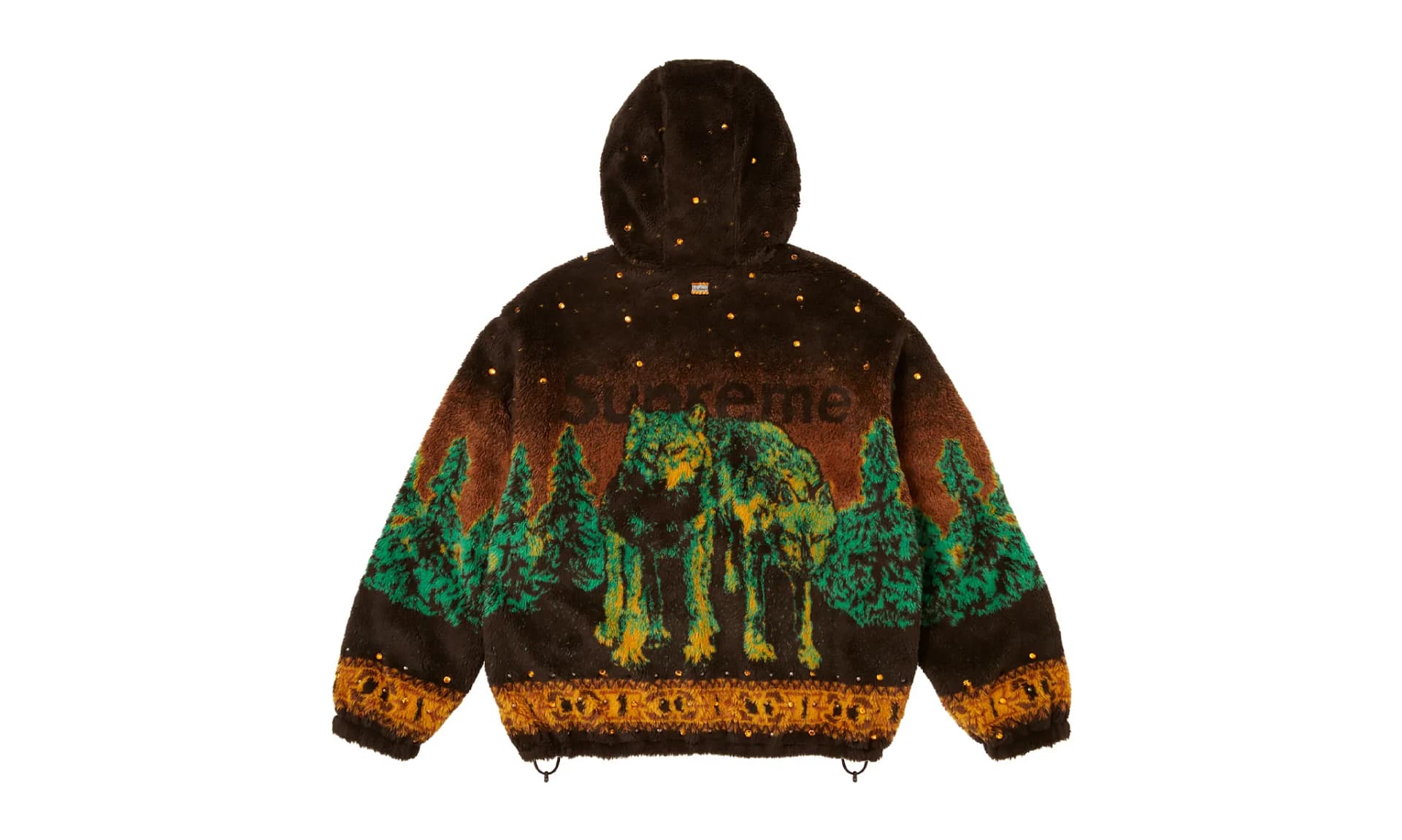 Supreme b.b. Simon Reversible Hooded Fleece Jacket Brown | OVERCEZ