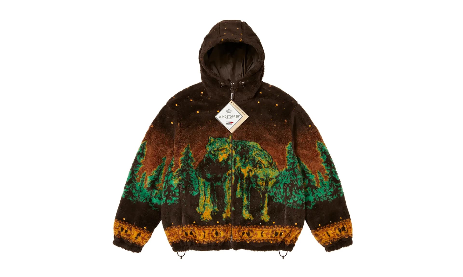 Supreme b.b. Simon Reversible Hooded Fleece Jacket Brown | OVERCEZ