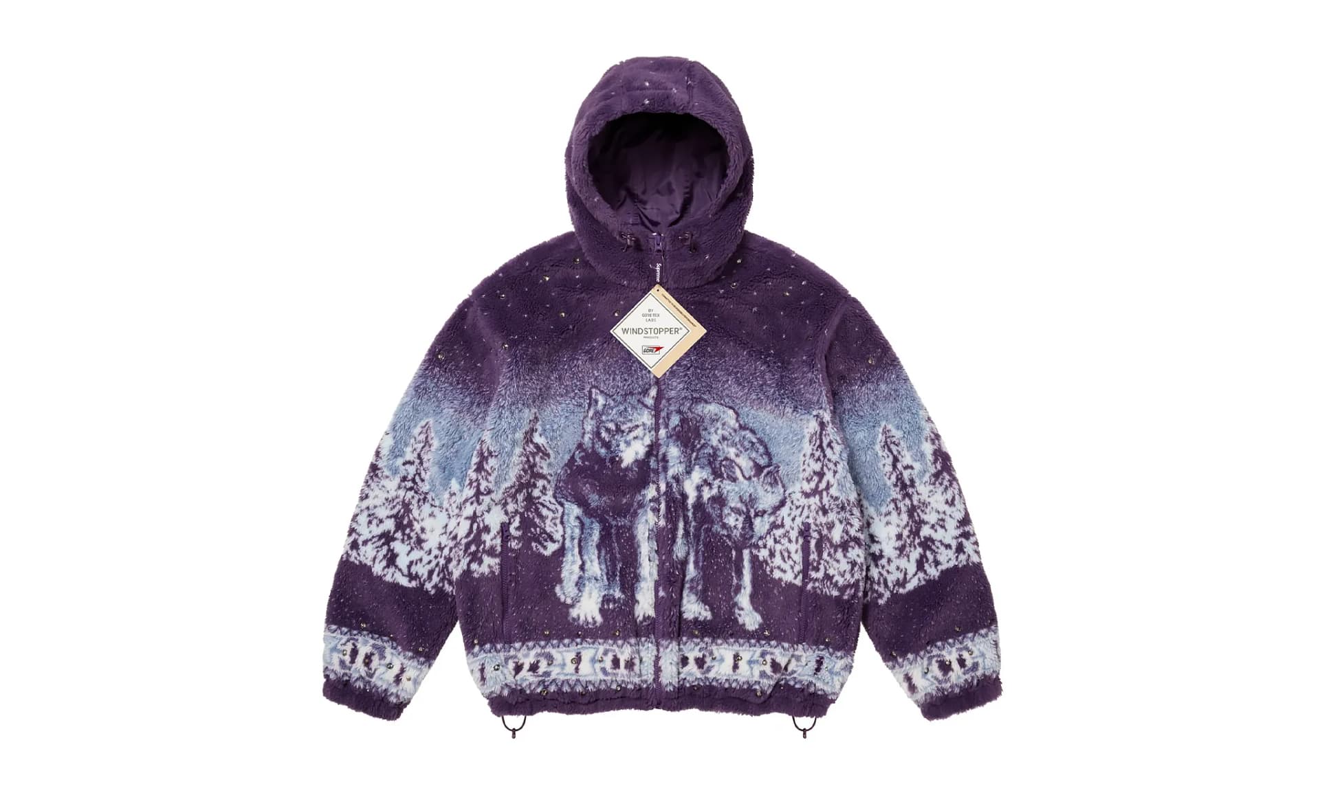 Supreme b.b. Simon Reversible Hooded Fleece Jacket Purple | OVERCEZ