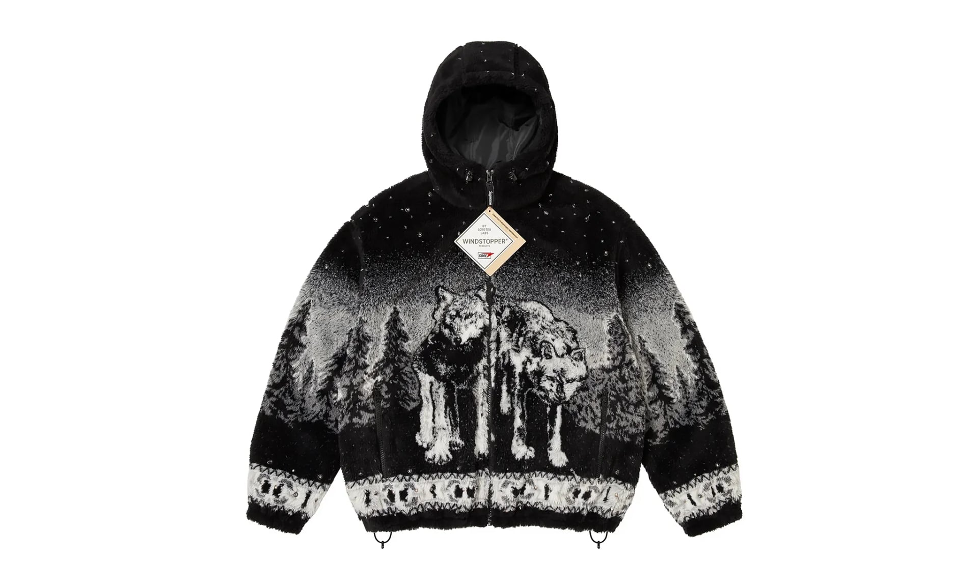Supreme b.b. Simon Reversible Hooded Fleece Jacket Black