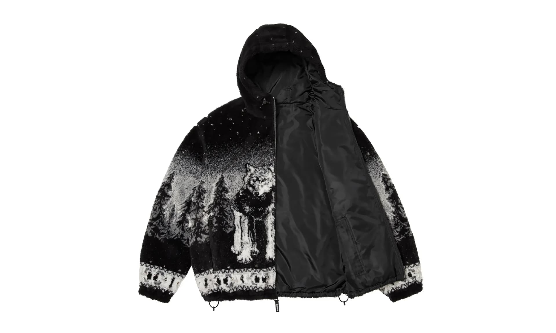 Supreme b.b. Simon Reversible Hooded Fleece Jacket Black | OVERCEZ