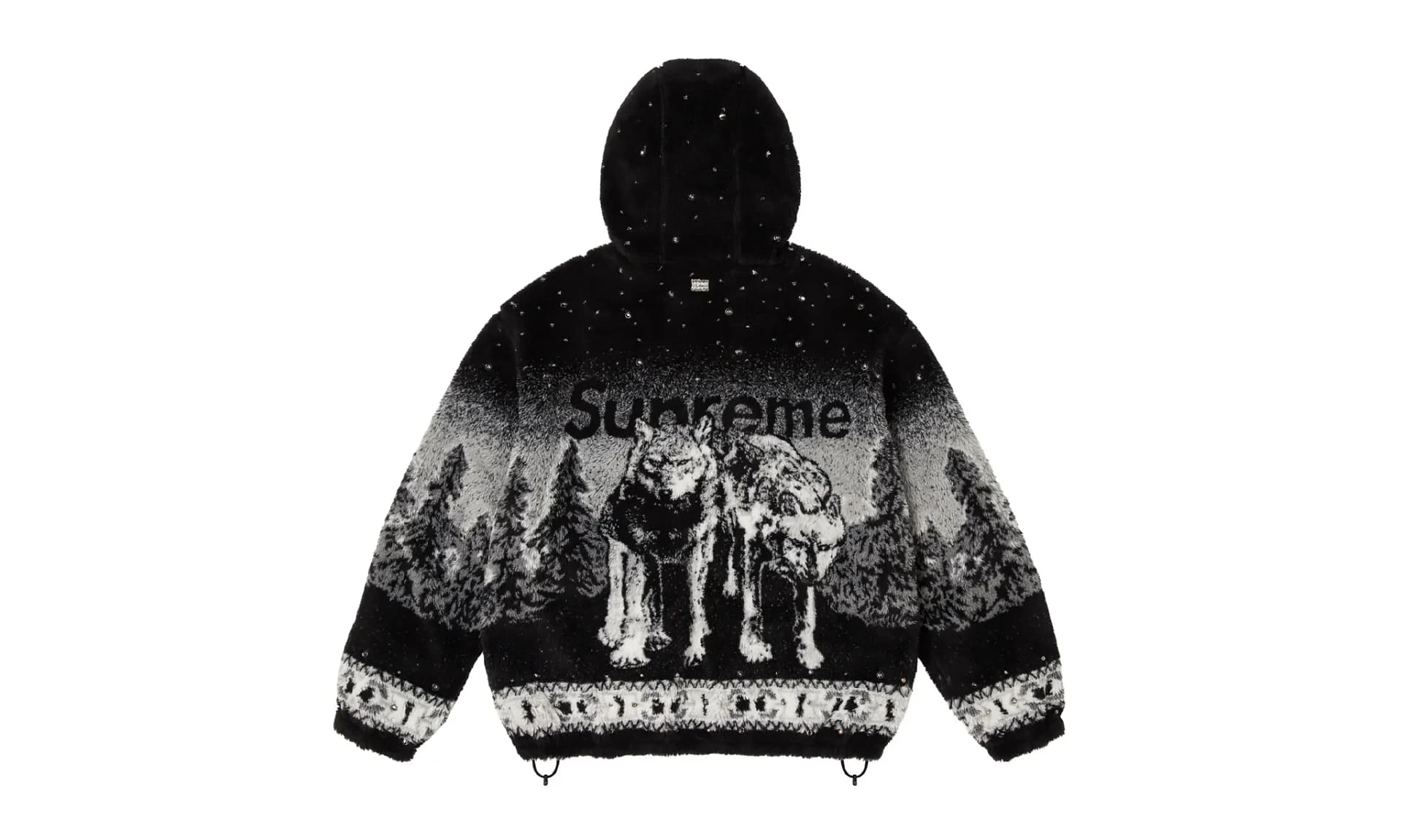 Supreme b.b. Simon Reversible Hooded Fleece Jacket Black | OVERCEZ