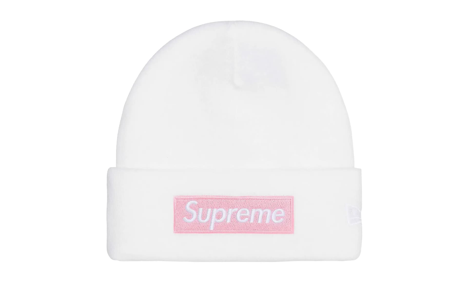 Supreme New Era Box Logo Beanie White (FW25) | OVERCEZ