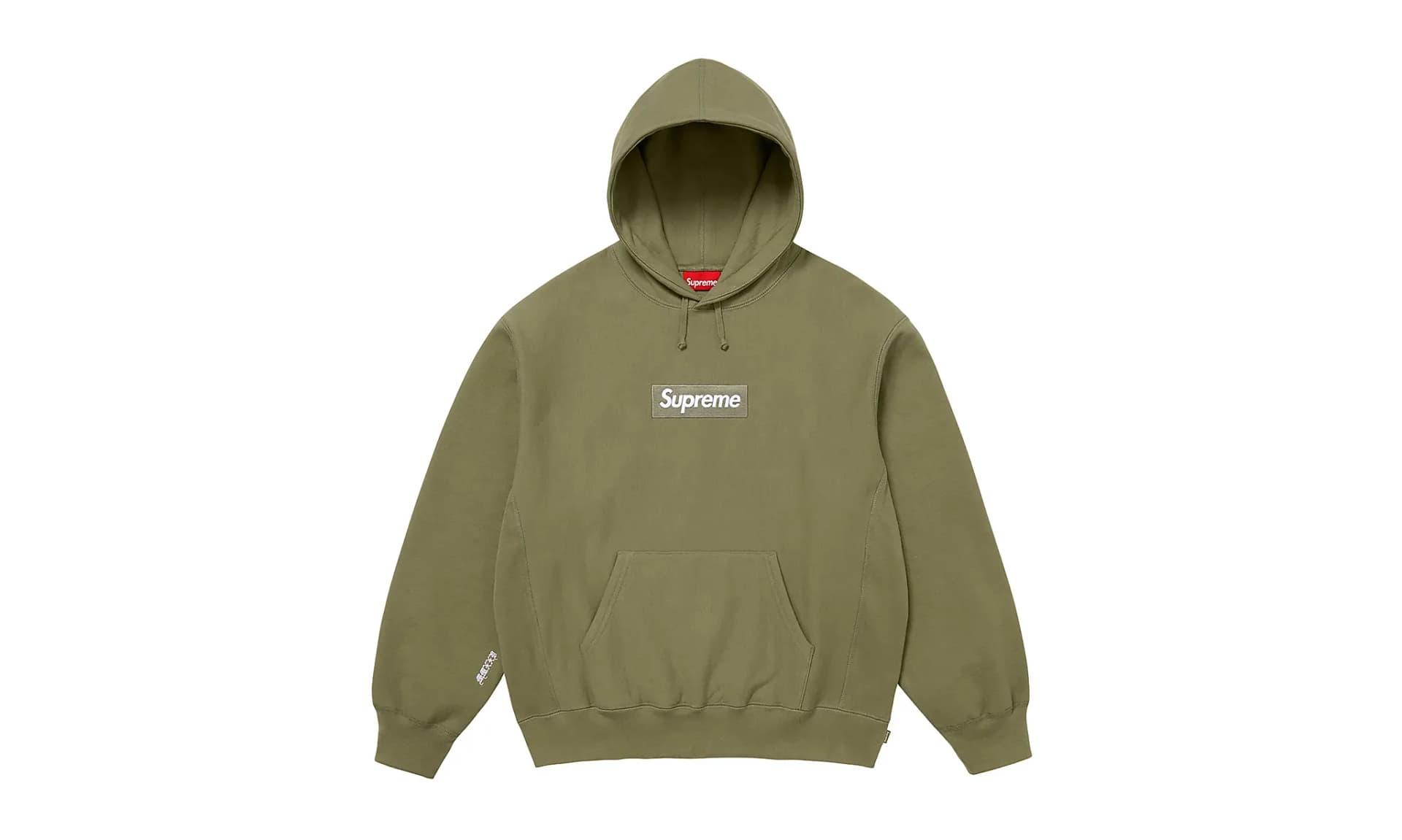 Supreme Box Logo Hooded Sweatshirt Light Olive (FW25) | OVERCEZ