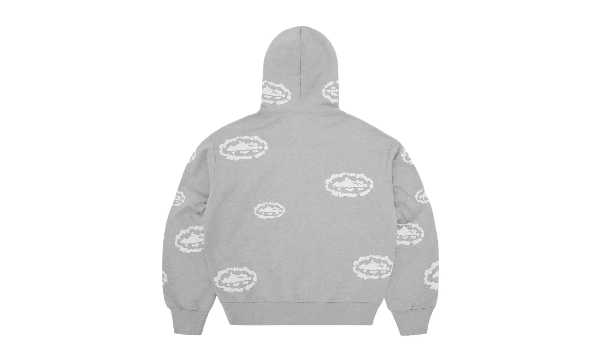 Corteiz x Denim Tears Island Wreath Zip Hoodie Heather Grey | OVERCEZ