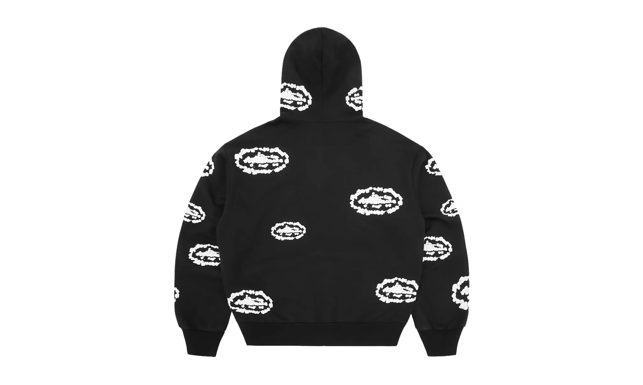 Corteiz x Denim Tears Island Wreath Zip Hoodie Black | OVERCEZ