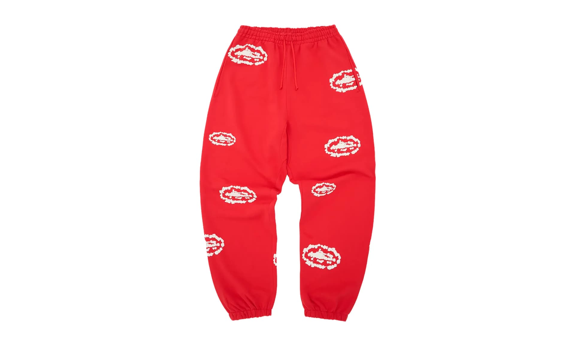 Corteiz x Denim Tears Island Wreath Sweatpant Red