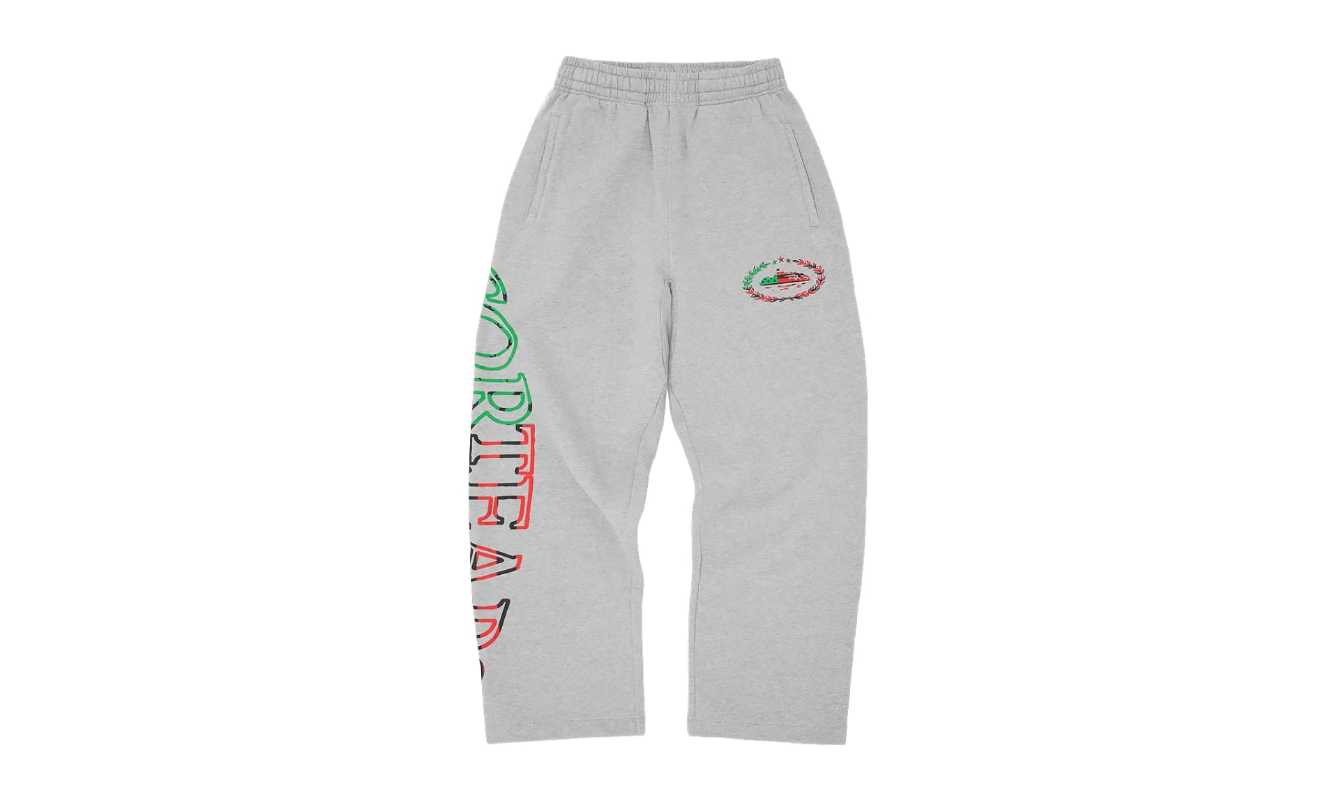 Corteiz x Denim Tears Cortears Royale Open Hem Sweatpant Heather Grey