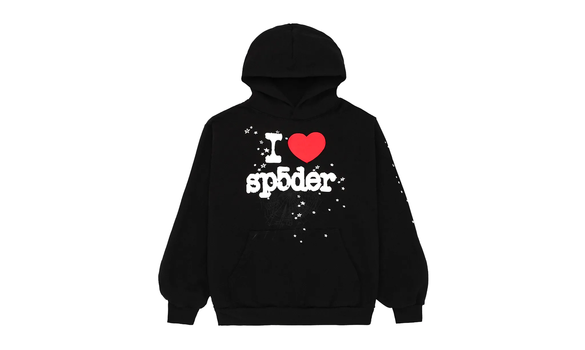 Sp5der I Heart SP5 Souvenir Hoodie Black | OVERCEZ