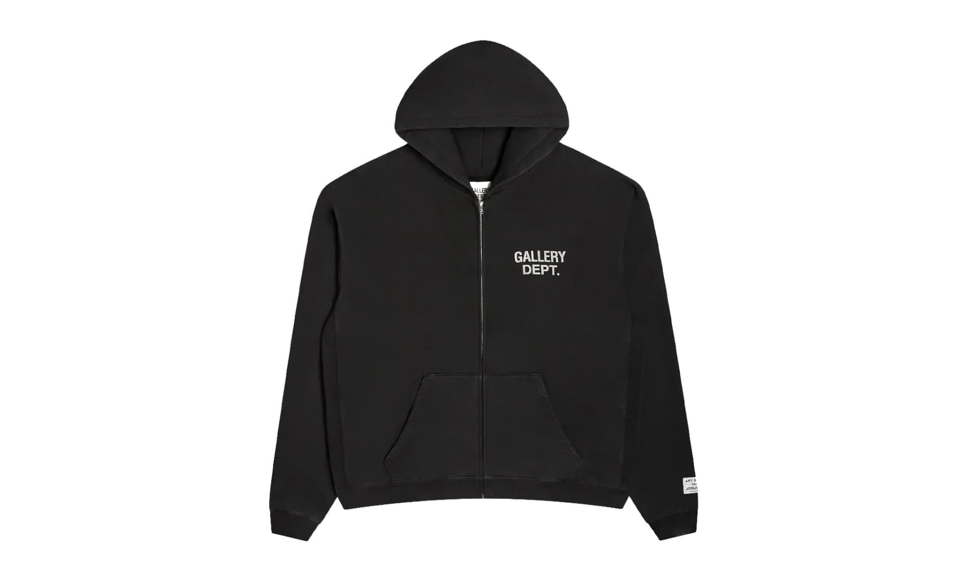 Gallery Dept. 90s Full Zip Hoodie Black | OVERCEZ