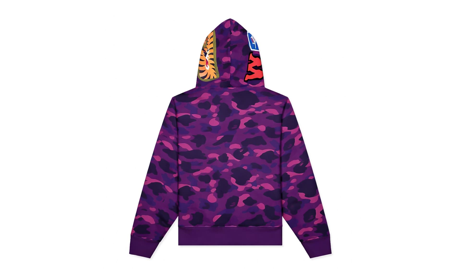 BAPE Color Camo Shark Full Zip Hoodie Purple | OVERCEZ