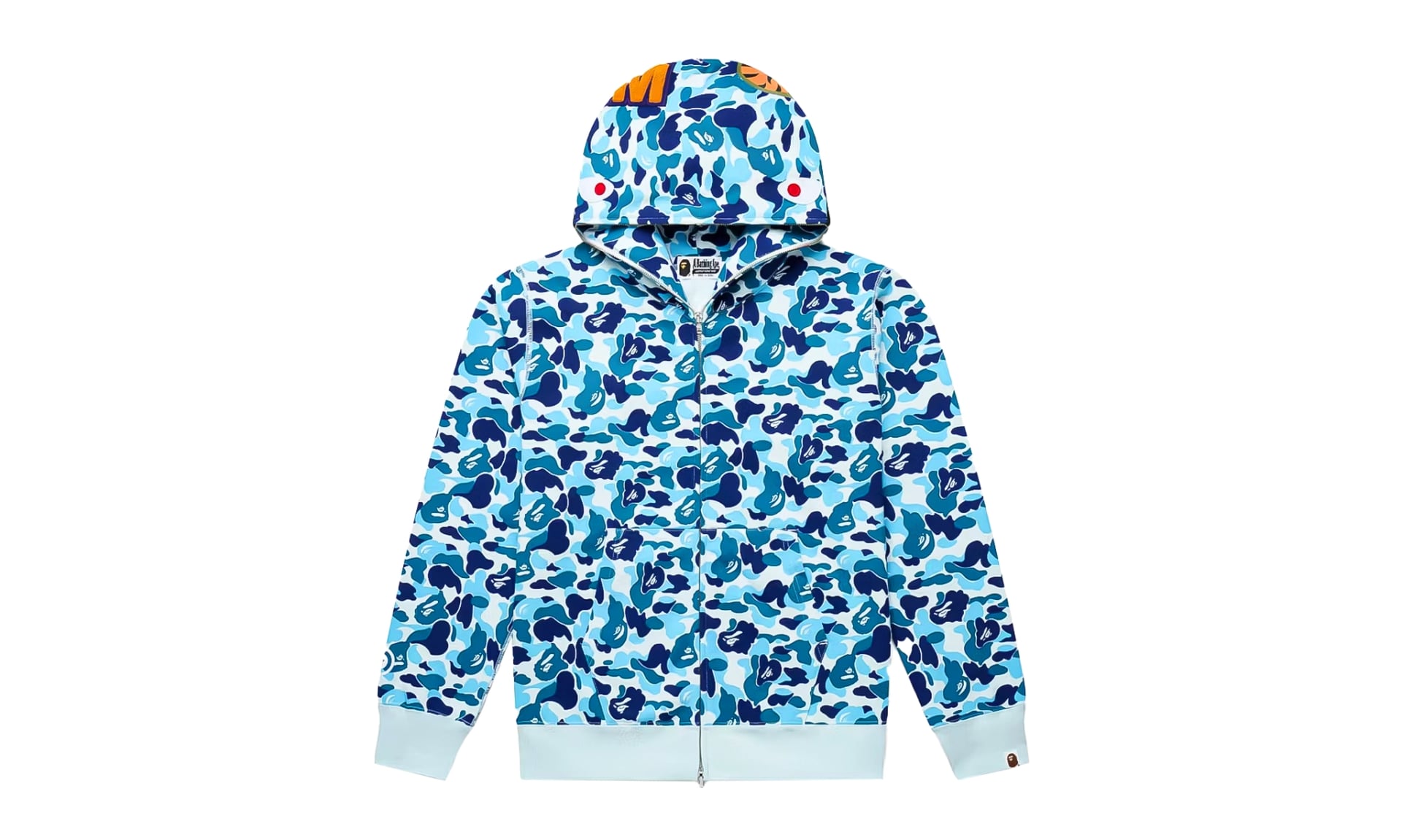 BAPE Color Camo Shark Full Zip Hoodie Light Blue
