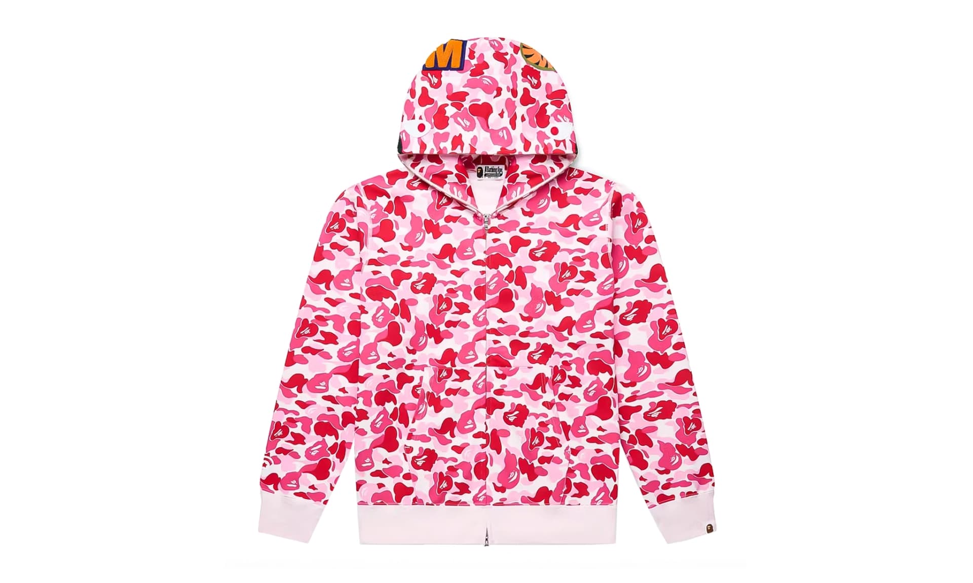 BAPE Color Camo Shark Full Zip Hoodie Pink | OVERCEZ